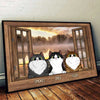 Cats At The Window - Personalized Horizontal Poster