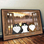 Cats At The Window - Personalized Horizontal Poster