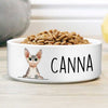 Solid Color, Gift For Cat Lovers - Personalized Custom Ceramic Cat Bowls