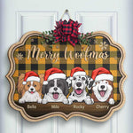 Happy Pawlidays - Christmas Is Coming - Personalized Shaped Door Sign