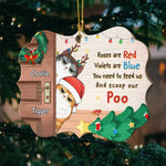 Naughty Cats Behind The Door - Personalized Custom Benelux Shaped Wood Christmas Ornament