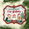 Life Is Better With Fur Babies - Personalized Custom Benelux Shaped Wood Christmas Ornament