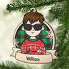 Cool Kids Celebrate Christmas - Personalized Custom Wood Shaped Christmas Ornament