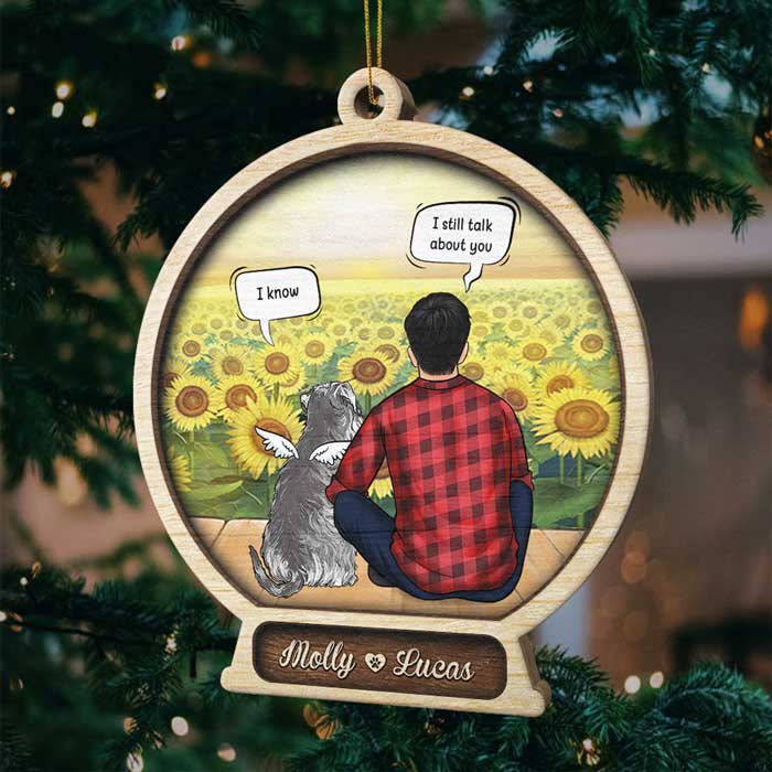 Memorial Snowball - Christmas Is On Its Way - Personalized Custom Snow Globe Shaped Wood Christmas Ornament