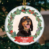 Have A Warm And Fuzzy Holiday - Personalized Custom Round Shaped Ceramic Photo Christmas Ornament - Upload Image, Gift For Pet Lovers, Christmas Gift