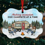Life Is Better Around The Campfire - Bestie Personalized Custom Ornament - Aluminum Benelux Shaped - Christmas Gift For Best Friends, BFF, Sisters