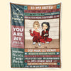 You Mean The World To Me - Bestie Personalized Custom Blanket - Christmas Gift For Best Friends, BFF, Sisters