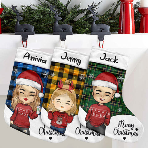 Christmas Is All About Love & Family - Personalized Custom Christmas Stocking - Gift For Family, Christmas Gift