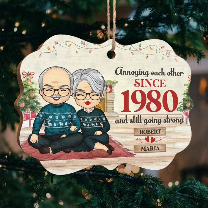 Annoying & Still Going Strong - Personalized Custom Benelux Shaped Wood Christmas Ornament - Gift For Couple, Husband Wife, Anniversary, Engagement, Wedding, Marriage Gift, Christmas Gift