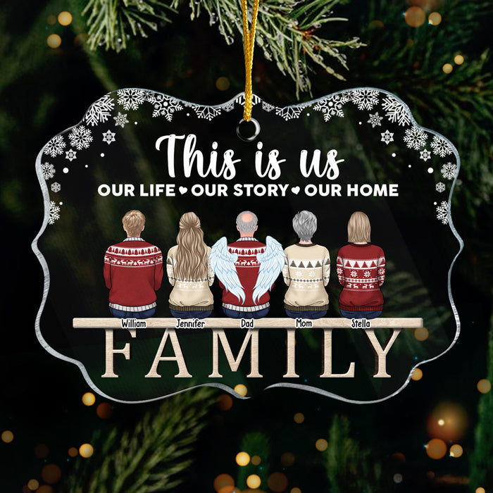 The Greatest Christmas Gift In Life Is Family - Personalized Custom Benelux Shaped Acrylic Christmas Ornament - Gift For Family, Christmas Gift