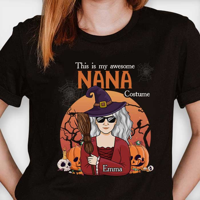 This Is My Awesome Nana Papa Costume - Personalized Unisex T-Shirt, Hoodie, Sweatshirt - Gift For Grandparents, Halloween Gift