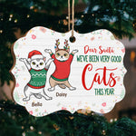 Dear Santa, We've Been Good Cats This Year - Personalized Custom Benelux Shaped Wood Christmas Ornament - Gift For Pet Lovers, Christmas Gift