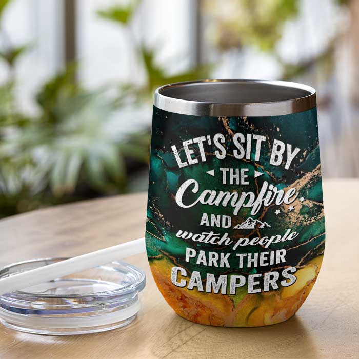 The Best Memories Are Made While Camping - Gift For Camping Couples, Personalized Wine Tumbler