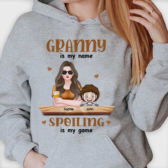 Grandma Is My Name - Gift For Grandma, Personalized Unisex T-shirt, Hoodie
