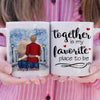Together With You Is My Favorite Place To Be - Gift For Couples, Personalized Mug