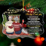 You're The One Whom My Soul Loves - Personalized Custom Benelux Shaped Acrylic Christmas Ornament - Gift For Couple, Husband Wife, Anniversary, Engagement, Wedding, Marriage Gift, Christmas Gift