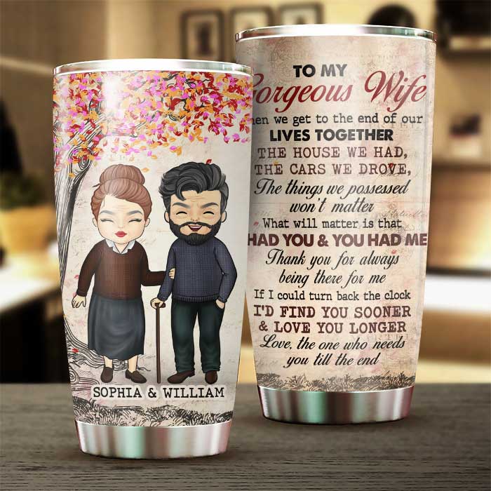 To My Gorgeous Wife, Thank You For Always Being There For Me - Personalized Tumbler