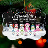 Grandkids Make Life More Grand - Personalized Custom Benelux Shaped Acrylic Christmas Ornament - Gift For Grandparents, Christmas Gift