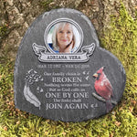 As God Calls Us One By One The Links Shall Join Again - Personalized Memorial Stone, Human Grave Marker - Upload Image, Memorial Gift, Sympathy Gift