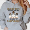 Mom Of Boys Less Drama Than Girls But Harder To Keep Alive - Gift For Mom, Grandma - Personalized Unisex T-shirt, Hoodie