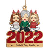 Christmas Making Memories Together - Family Personalized Custom Ornament - Wood Unique Shaped - Christmas Gift For Daughter From Mother