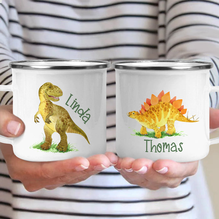 I Love My Dinosaur - Kid Personalized Custom Hot Chocolate Mug, Cup - Christmas Gift For Birthday Party Favors, Birthday Gift For Kids