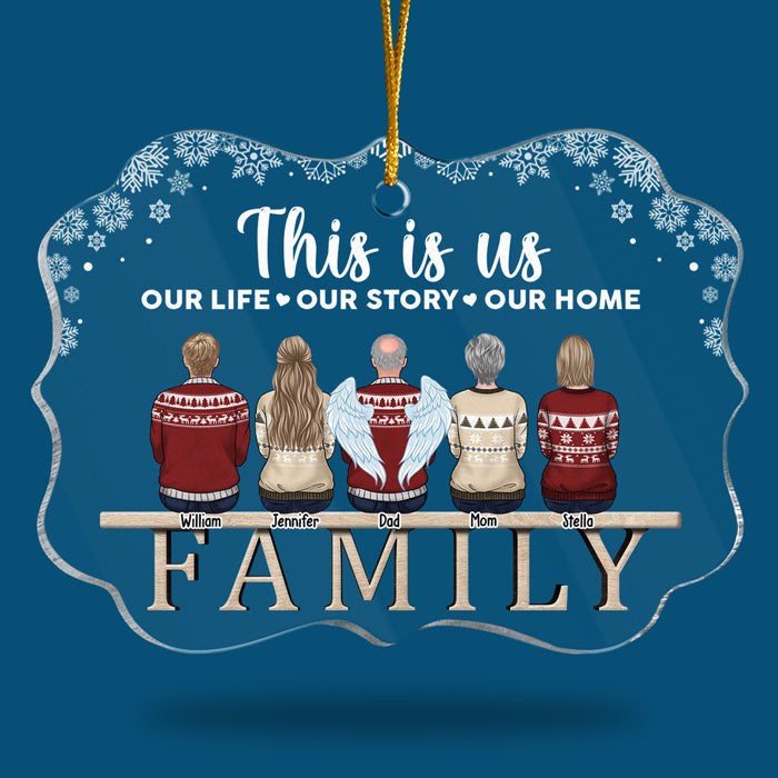 The Greatest Christmas Gift In Life Is Family - Personalized Custom Benelux Shaped Acrylic Christmas Ornament - Gift For Family, Christmas Gift