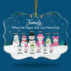 Family Where Life Begins - Personalized Custom Benelux Shaped Acrylic Christmas Ornament - Gift For Family, Christmas Gift