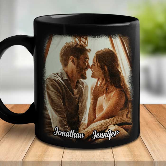 I Just Want To Be Your Last Everything - Upload Image, Gift For Couples - Personalized Black Mug