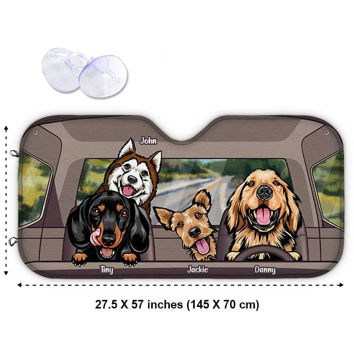 Cool Dogs - Personalized Auto Sunshade - Gift For Pet Lovers