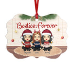 Besties Forever And Always - Personalized Custom Benelux Shaped Wood Christmas Ornament - Gift For Bestie, Best Friend, Sister, Birthday Gift For Bestie And Friend, Christmas Gift