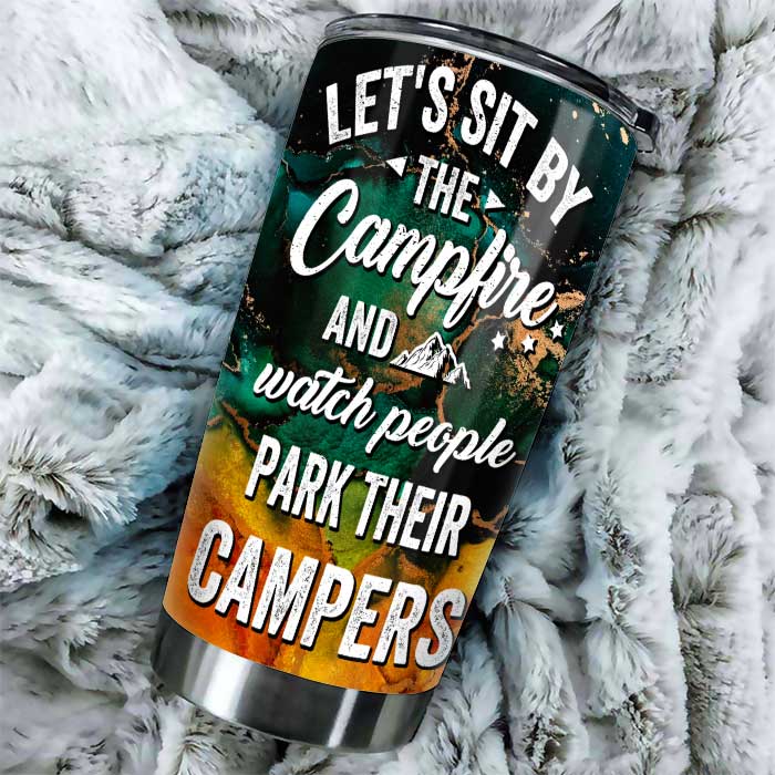Camping Partners For Life - Husband & Wife - Gift For Camping Couples, Personalized Camping Tumbler