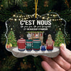 C'est Nous Un Peu Fou Un Peu Bruyant Et Beaucoup D'amour - French Personalized Custom Benelux Shaped Acrylic Christmas Ornament - Gift For Family, Christmas Gift