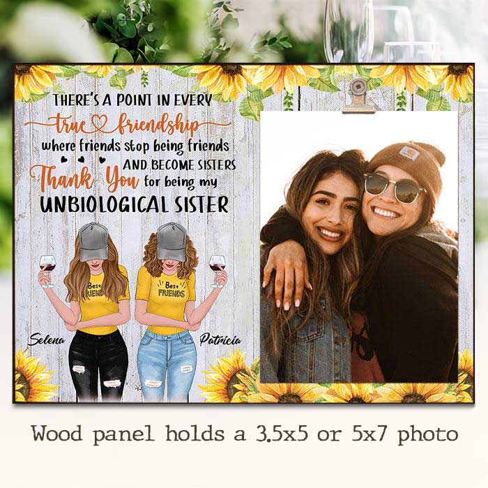 There's A Point In Every True Friendship -  Personalized Photo Frame