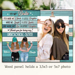 You Make Me Laugh A Little Louder - Gift For Bestie -  Personalized Photo Frame