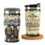 An Adventure Is Going To Happen - Personalized Can Cooler - Gift For Couples, Gift For Camping Lovers