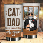 Cat Dad Only Cooler - Personalized Tumbler - Gift For Dad