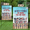 No Need To Knock - 4th Of July Decoration - Personalized Dog Flag