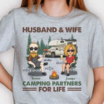 Camping Partners For Life - Personalized Unisex T-shirt, Hoodie - Gift For Couples, Gift For Camping Lovers