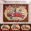 It's The Most Wonderful Time Of The Year - Dogs Christmas - Personalized Decorative Mat