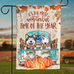 Halloween For Dogs - It’s The Most Wonderful Time Of The Year - Personalized Funny Dog Flag, Halloween Ideas.