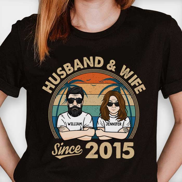 Husband & Wife Since - Personalized Unisex T-Shirt