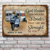God Blessed The Broken Road - Personalized Metal Sign