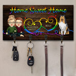 Sweet Home & Our Dogs - Personalized Key Hanger, Key Holder - Gift For Couples, Husband Wife, Pet Lovers