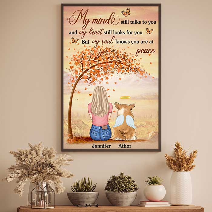 My Heart Still Looks For You - But My Soul Knows You Are At Peace - Personalized Vertical Poster.
