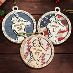 Every Strike Brings Me Closer To The Next Home Run - Baseball - Personalized Custom Round Shaped Wood Christmas Ornament