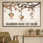 Let Grandkids Make Life Grand - Upload Image, Personalized Horizontal Poster