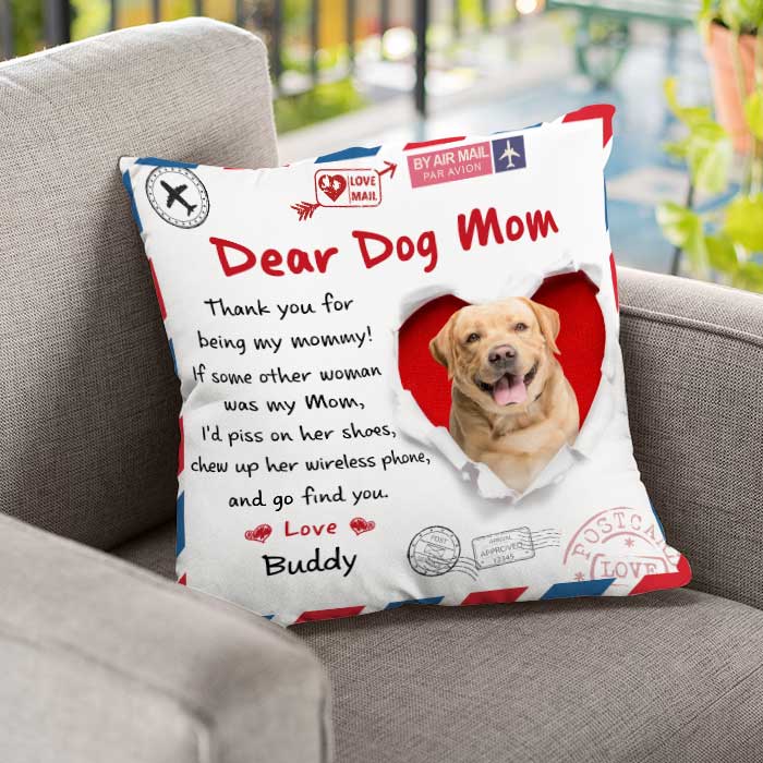Thank You For Being My Parents - Gift For Dog Lovers, Upload Image - Personalized Camping Pillow (Insert Included)