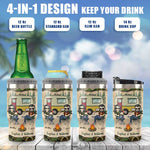 Making Memories One Campsite - Personalized Can Cooler - Gift For Couples, Gift For Camping Lovers