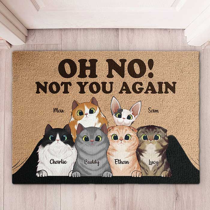 My Humans Said Did You Call First - Funny Personalized Cat Decorative Mat